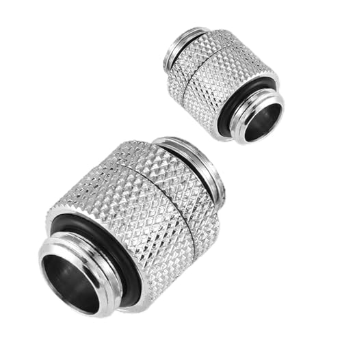 Cooler CPU, Sistemi di Raffreddamento Ad Acqua Ventola CPU con Adattatore a Tubo Rotante a 360 Gradi Ottone G1/4 Filo per il di Raffreddamento 'Acqua del Computer Argento