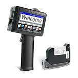 JWM Handheld Inkjet Printer, 0.5 Inch Print Height, Handheld Printer with 42ml Quick-Dry Ink Cartridge for Date/Time/Logo/Batch/Number on Carton Plastic Tube Meta, 4.3 Inch Color Touchscreen, 600DPI