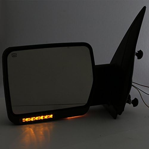 AKKON - For 2007-2014 Ford F150 Pickup Extending Towing Power Heated w/Amber LED Signal Mirrors Passenger Right Side