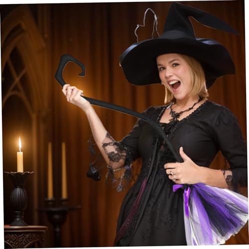 Balai de sorcière ruban violet 38 pouces pour déguisement d'Halloween - 7