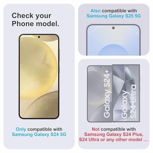Image of TPU hydrogel Edge to Edge Screen Protector Guard For Samsung Galaxy S25 and Samsung Galaxy S24 (6.8 Inch) With Installation Kit | Fingerprint Compatible | Edge to Edge Coverage