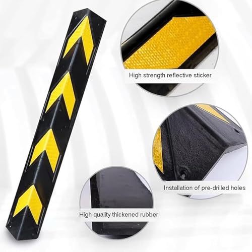 Protezioni angolari riflettenti da parete, a strisce gialle, per garage, parcheggio, magazzino, ufficio, lunghezza 60 cm, migliorano la sicurezza e la visibilità