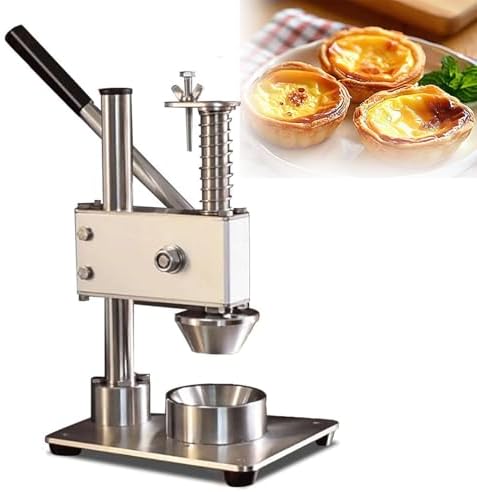 Egg Tart Shell Maker Machine, Manual Custard Tart Pressing & Molding Tool for Baking Tarte Pie & Waffle Shells – Easy Home Kitchen Gadget (B01)
