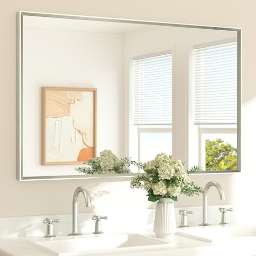 TETOTE Brushed Nickel Bathroom Mirror 48