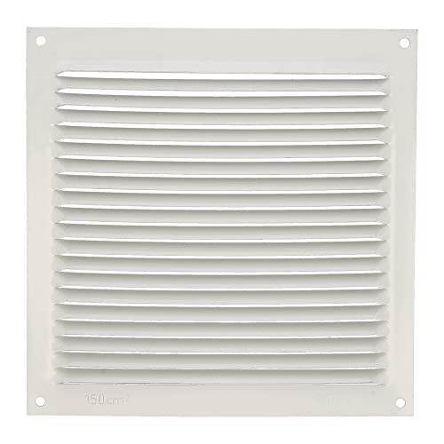Amig - Rejilla Cuadrada de Aluminio - Rejillas de Ventilación para Salida de Aire - Ideal para Techo de Cocina y Baño - Medidas 170 X 170 MM - Color Blanco