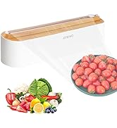 ArteiWo Magnetic Refillable Plastic Wrap Dispenser With Cutter, Foil and Plastic Wrap Organizer, ...