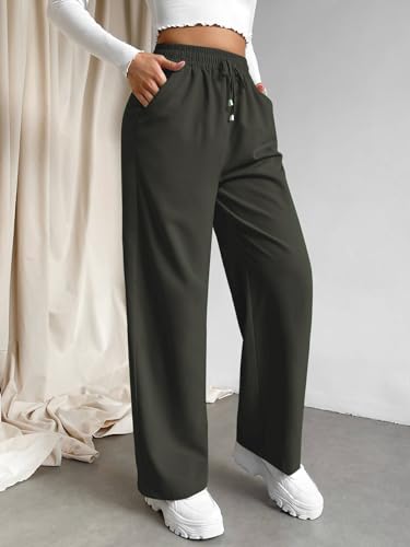 Image of Leriya Fashion High Waist Trousers for Women - Flared Korean Style Formal Pants | Elegant Workwear for Office, College & Events (Available in Plus Size