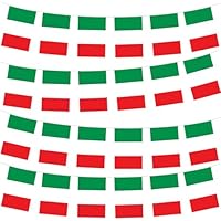 10m Guirnalda Bandera de Italia,30 Doble Cara Pequeña