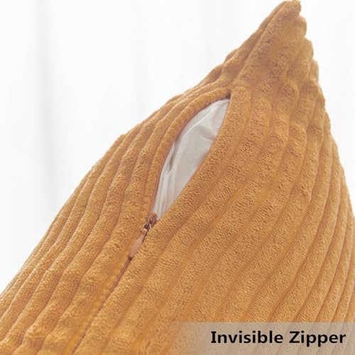 image for Home Brilliant Striped Euro Shams 24 x 24 Pillow Covers Burnt Orange P