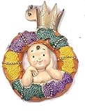 King Cake Baby Crown New Orleans Mardi Gras Ornament Holiday Christmas Fleur de Lis Street ScenesBourbon Street Jazz French Quarter 504 NOLA beniegts Pastry