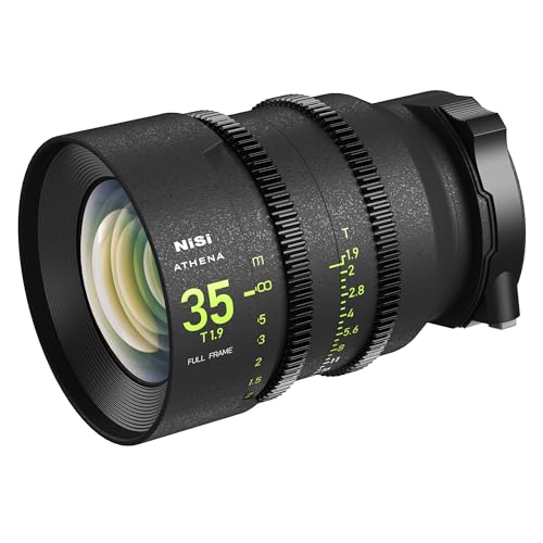 Image of NiSi, Athena Prime 35mm T1.9 Full Frame Cinema Lens - RF Mount Compatible with Canon, Drop-In Filter, Micro-Contrast Control, 300 Degrees Focus Ring, Uniform Weight, and Ultra-Low Chromatic Aberration