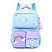 Fiorky Mochila de moda coreana arco iris correa de hombro adolescente niña niño escolar, azul