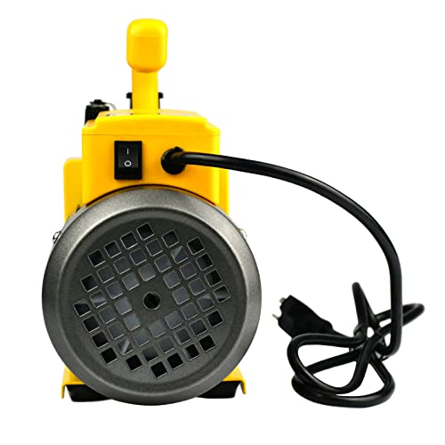 Favorcool Vacuum Pump, Single Stage Hvac Vacuum Pump 3.6 Cfm Rotary Vane Vacuum Pump,1/4 Hp 110V Air Conditioner Refrigerant For R134A R410A R22 Systems, Vacuum Pump Automotive, 300Ml Oil Included #TOP6