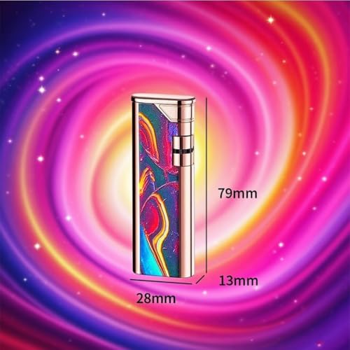 Encendedor metálico compacto de gas butano, llama suave miniatura 4
