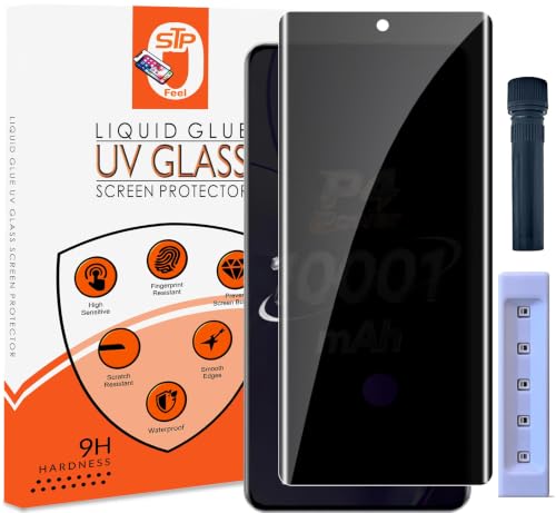 Image of STP FEEL Advanced UV Privacy Tempered Glass Screen Protector Guard Compatible For Realme P4 Power 5G (6.8 Inch, Pack of 1) Full Edge to Edge Coverage Anti-Spy /Anti-Peeping 9H Hardness
