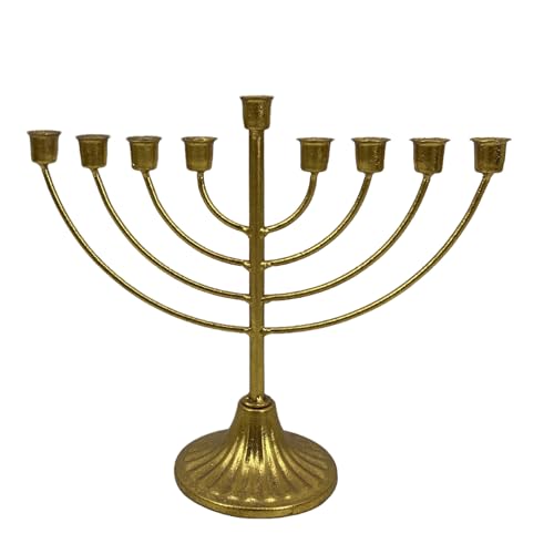 Elegant Candle Menorah,Candle Holder with 9 Metal Menorahs | Safe and Stable Metal Menorah Gift for Family Friends Borato