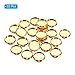 PATIKIL 19mm Plastic Book Binding Discs, 22 Pack Discbound Expansion Discs Plating Round Binder Rings for DIY Notebook Planner, Golden