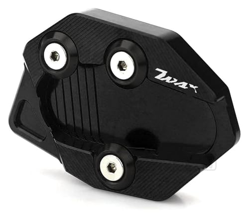 para Y&amaha T-MAX 530 2012-2016 Accesorios para Motocicletas Pata De Cabra Soporte Lateral Placa De Ampliación Soporte Almohadilla De Extensión Almohadilla De Soporte para Motocicleta(Negro)