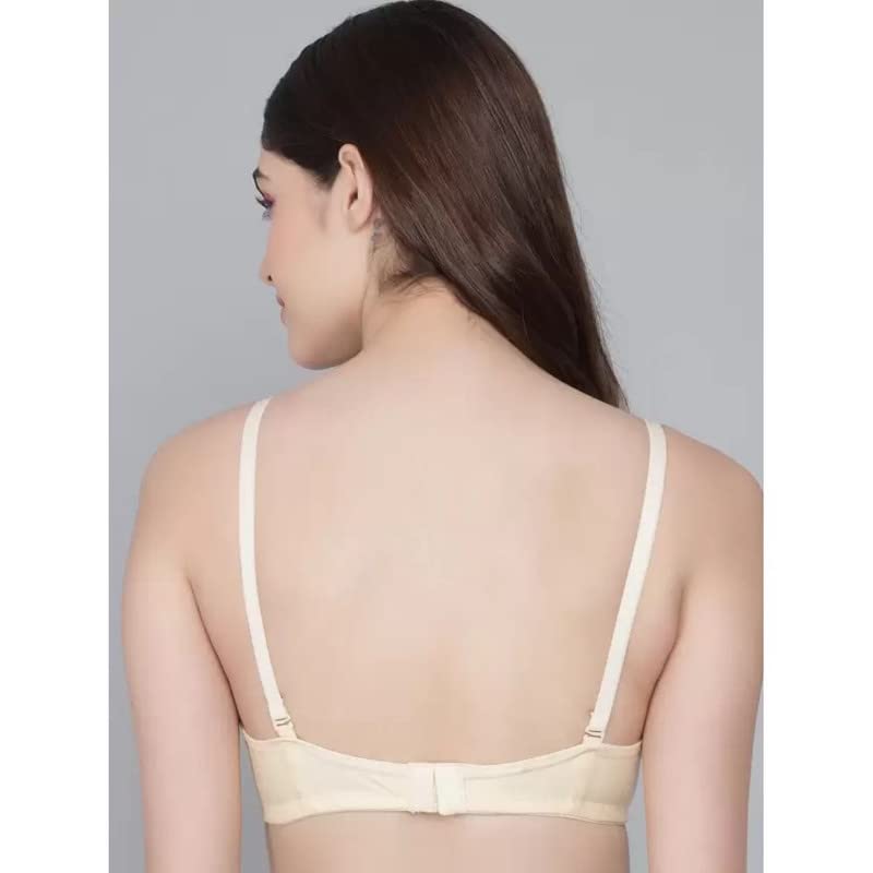 Image of Women's Cotton Lightly Padded Non-Wired T-Shirt Bra Pack of 2 (Reg HC-P2 Multicolor 30)