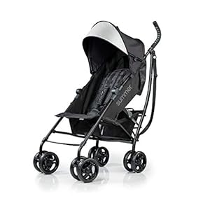 Ingenuity 3Dlite Convenience Stroller, Jet Black – Lightweight Stroller with Aluminum Frame, Large Seat Area, 4 Position Recline, Extra Large Storage Basket – Infant Stroller for Travel and More