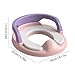 Baby Toddler Toilet Training Seat with Handles & Soft Pad, Child Kids Potty Seat Toilet Seat Attachment for Boys and Girls, Anti-Slip Design & Splashs Guard