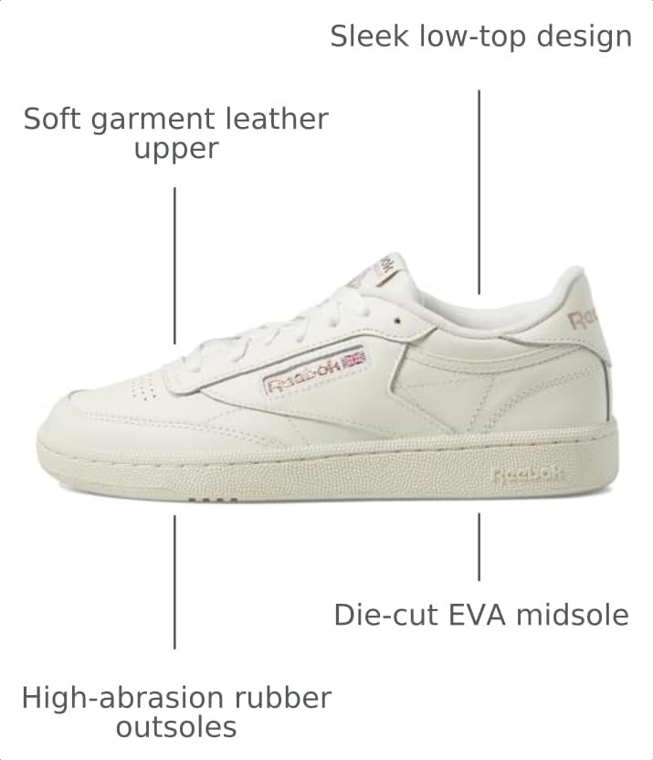 Image of Reebok Club C 85 Tennis Shoes for Women - White Womens Sneakers