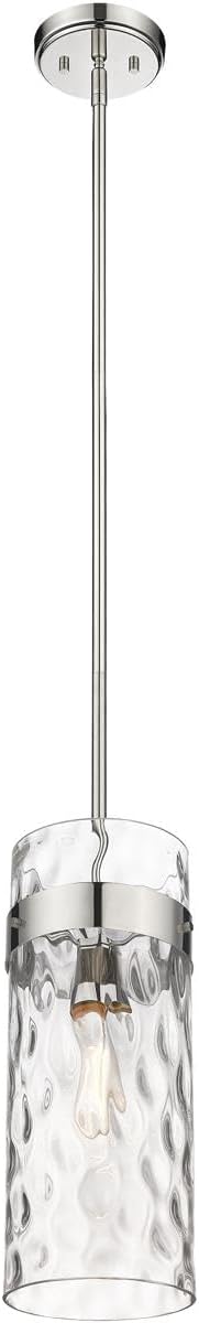 Z-Lite 3035P6-PN Fontaine Pendant, 1-Light 60 Watts, Polished Nickel