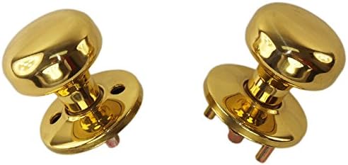 10332 Polished Brass US3 Interior Exterior Knob Rose Kit for Thru Bolted Ornamental Iron Gate Door Mortise Lock Sets (Compatible with Marks 22AC)