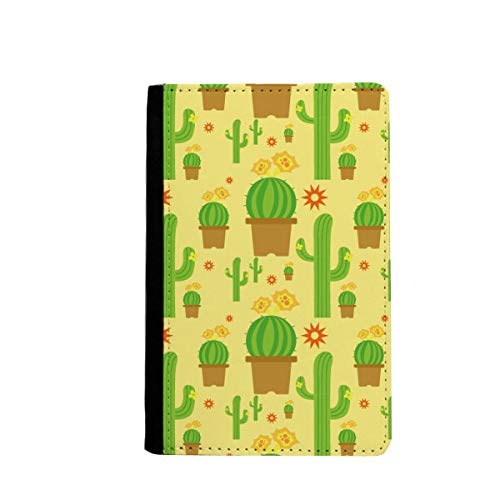 Porte-passeport cactus en pot et porte-cartes à motif plantes succulentes pour voyage