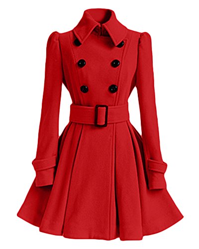 Moollyfox Donne Cappotti Puro Colore Splice