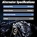 Alternator Replace 37300-2G061 Compatible with Hyundai Sonata 15-19 2.0L 2.4L,for Kia Sorento 2.0L 2.4L 15-20 for Optima 2.0L 2.4L 16-20 for Sportage 2.0L 17-22 12V 150A 6-Groove Pulley CW