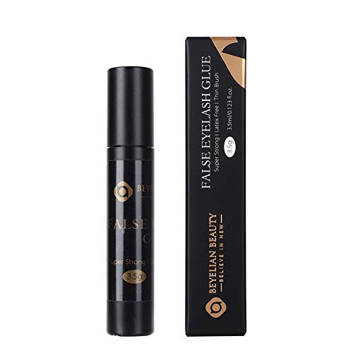 BEYELIAN False Eyelash Glue Latex Free |Super Strong for Silk Mink Lashes |Thin Brush | Easy to Use Long Lasting Lash Adhesive 3.5g
