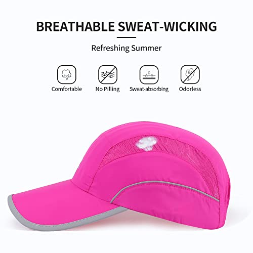 Kozinu Running Hat Mesh Sports Cap Lightweight Quick Drying Runner Cap For Men Women Rosered #TOP3