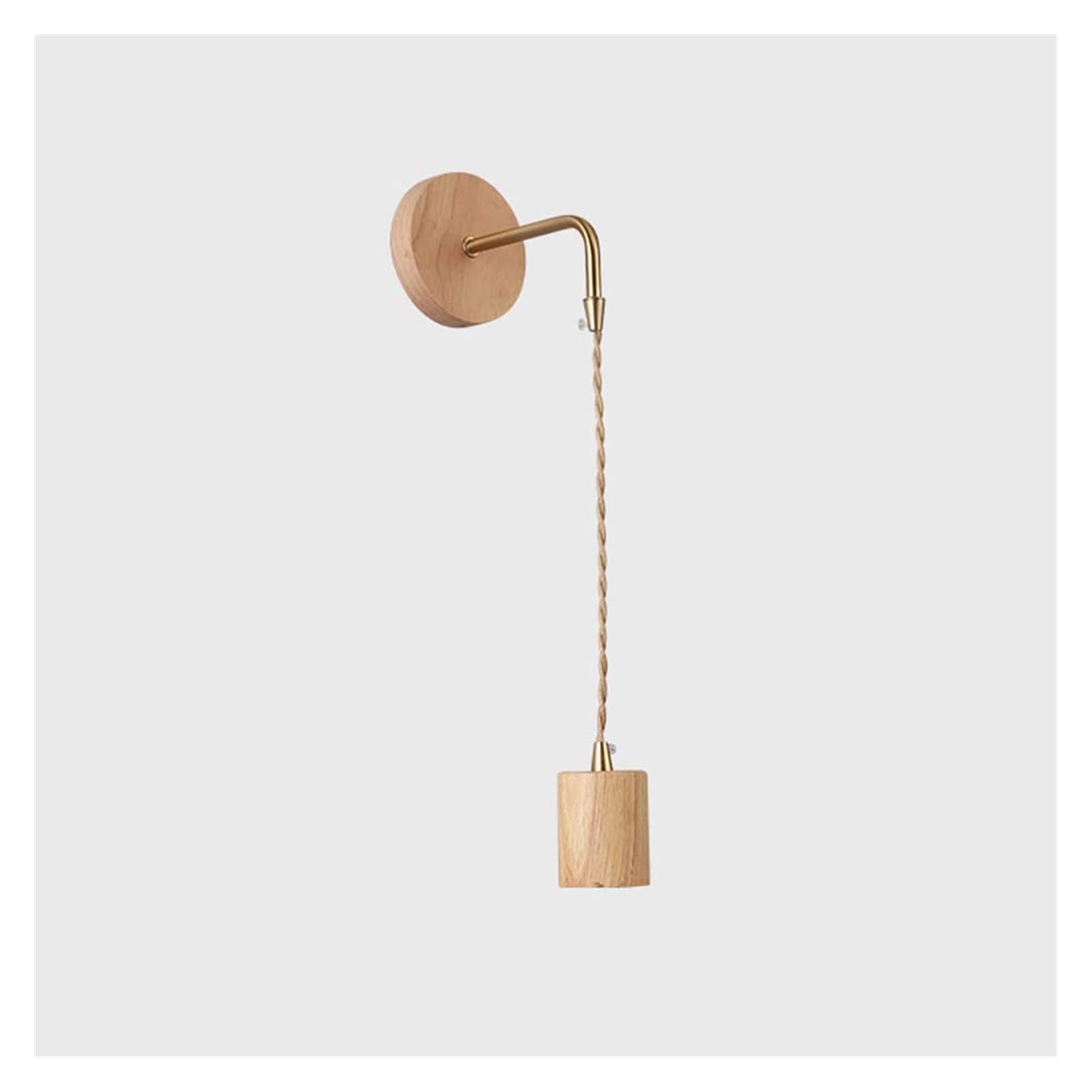 HUAYUSEDF Modern Wall Lamp Light Wood Sconce Lighting Minimalist Mounted, Wooden Geometric Indoor Fixture, E27 Mount Sconces Headboard Lamps for Bedroom Living Room Hallway (Color : C)(D)