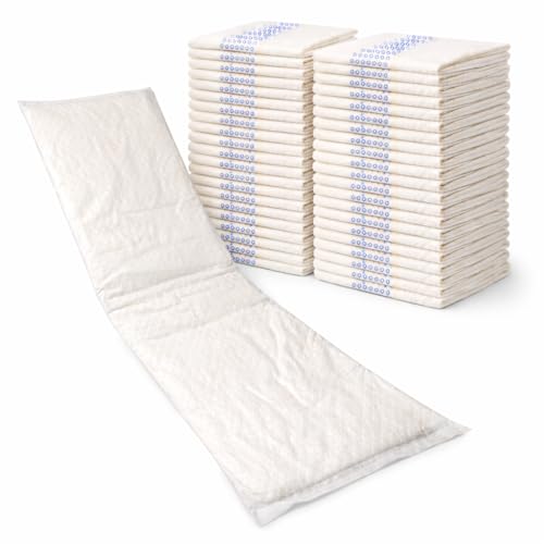 Vakly Postpartum Pads 6" x 17" (40 Pack) – XL Super Absorbent Maternity Pad Liners for Overnight Leak Protection, Incontinence Booster Pads with Adhesive