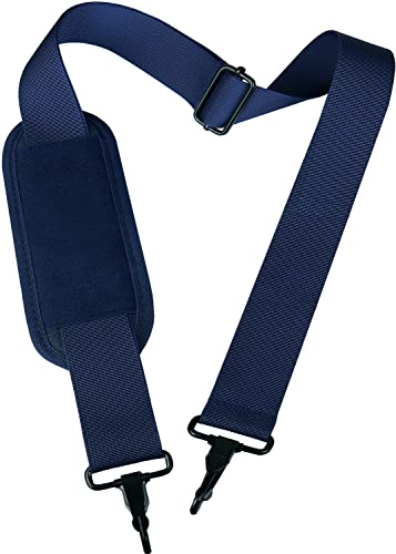 Shoulder Strap, Durable 55" Universal Replacement Laptop Shoulder Strap, Adjustable Comfortable Belt with Metal Hooks for Briefcase, Computer Messenger Bag, Laptop Case Luggage/Duffel/Camera, (Blue)