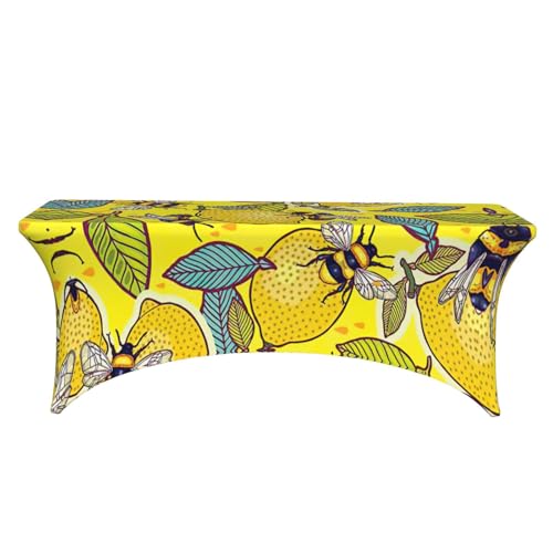 Housse de table extensible jaune citron EdWal 1,8 m pour vos réceptions - 3