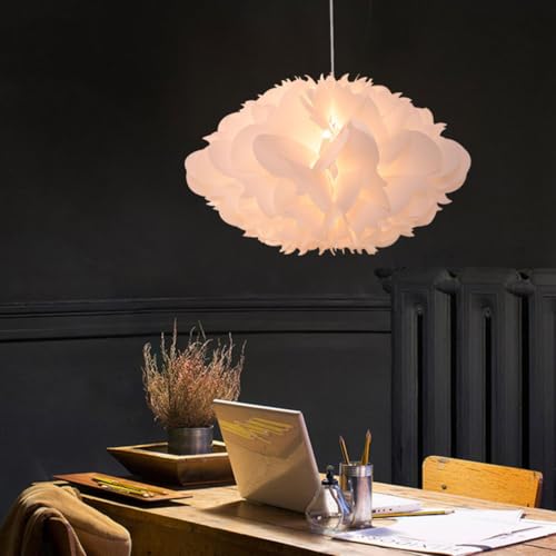 Lámpara colgante de mariposa blanca E27 con luces LED para techo de dormitorio 4
