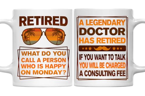 MONIZILUCKY Retired Doctor Coffee Mug, Legendary Doctor Gift