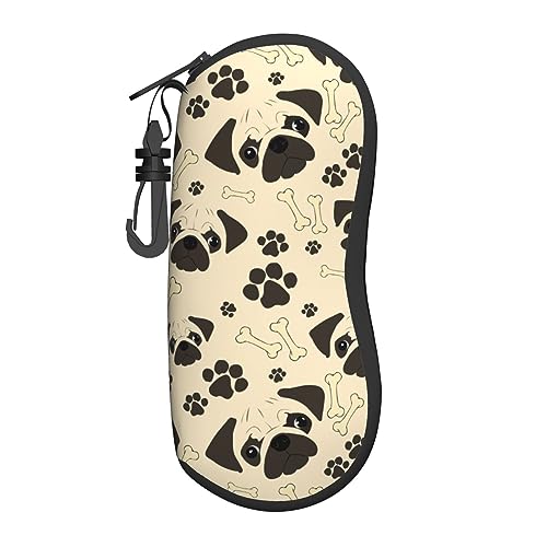 萌えグッズ パグ 犬柄 眼鏡ケース おしゃれ メガネケース 擦り傷防止 コンパクト 軽量 かわいい メガネ収納ケース 男女兼用 アニメ グッズ キャラクター 人気 プレゼント