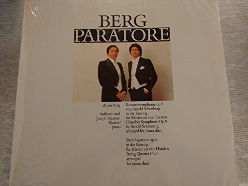 SCHOENBERG, Arnold: Kammersymphonie, op.9 von A. Schoenberg in der Fassung fur Klavier zu vier handen; Streichquartette, op.3 in der Fassung fur Klavier zu vier handen ----KOC VMS 1065-Vinyl LP-KOCH SCHWANN - Germania-BERG Alban (Austria); SCHOENBERG Arnold (Austria)-Duo Paratore (piano duo)