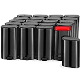 20 Pack 15g Plastic Oval Deodorant Containers Empty Lipstick Balm Tubes Twist-Up Cosmetic Tube Bottle with Cap for DIY Chapstick Lotion Sticks Vials Crayon - Black