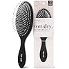 Kitsch Recycled Plastic Wet/Dry Hair Brush, Detangling Tool for Curly or Straight Styles, Brush for Tangled Strands, Flexible Hairbrush Bristles, Brushes for Women & Men, Adults & Kids (Flexi Black)