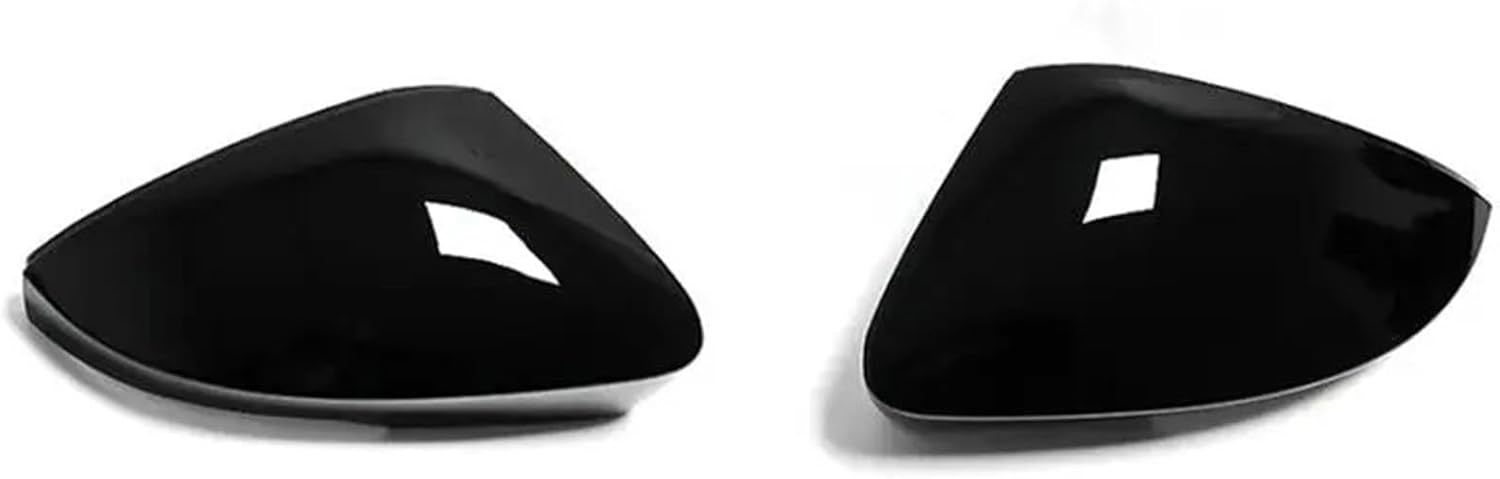 Compatible For Skoda/Octavia/TROC Mk3 2014-2017 2017-2019 Replacement Car Rearview Side Mirror Cover Wing Cap Exterior Case Trim (Color : Gloss Black)