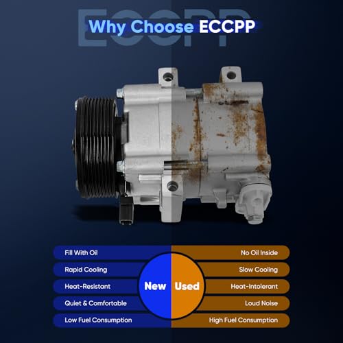 Image of ECCPP AC Compressor Fit for Ford E-350 E-450 Super Duty 6.0L 2008-2010 AC Compressor with Clutch
