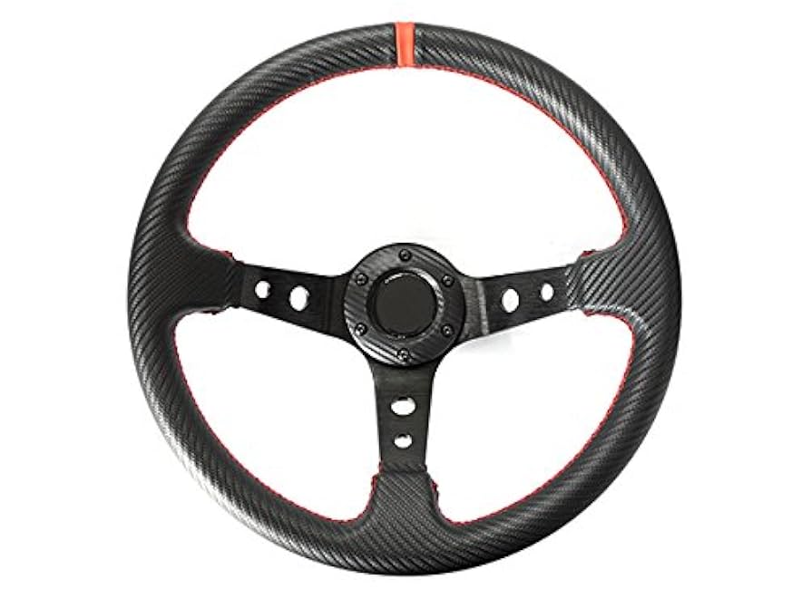 ステアリング 350mm ディープコーン ディープコーン ステアリング ドリフトハンドル 35Φ ブラック