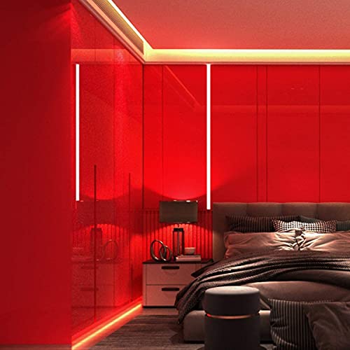 Image of WALLMATE Red Peel and Stick Wallpaper Self-Adhesive Removable Wallpaper Thicken Waterproof Wallpaper for Kitchen Countertop Cabinet (2 Feet by 10 Feet, Glitter Red Wallpaper)