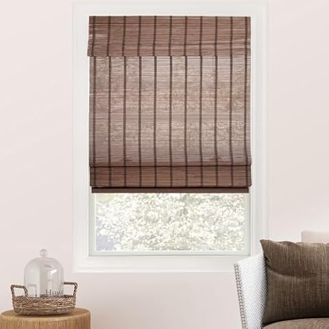 Chicology Bamboo Roman Blinds for Windows Cover