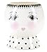 Produktbild Miss Etoile - Blumenvase, Blumentopf - Open Eyes and Dots - Dolomit - Ø16 x H16,5 cm