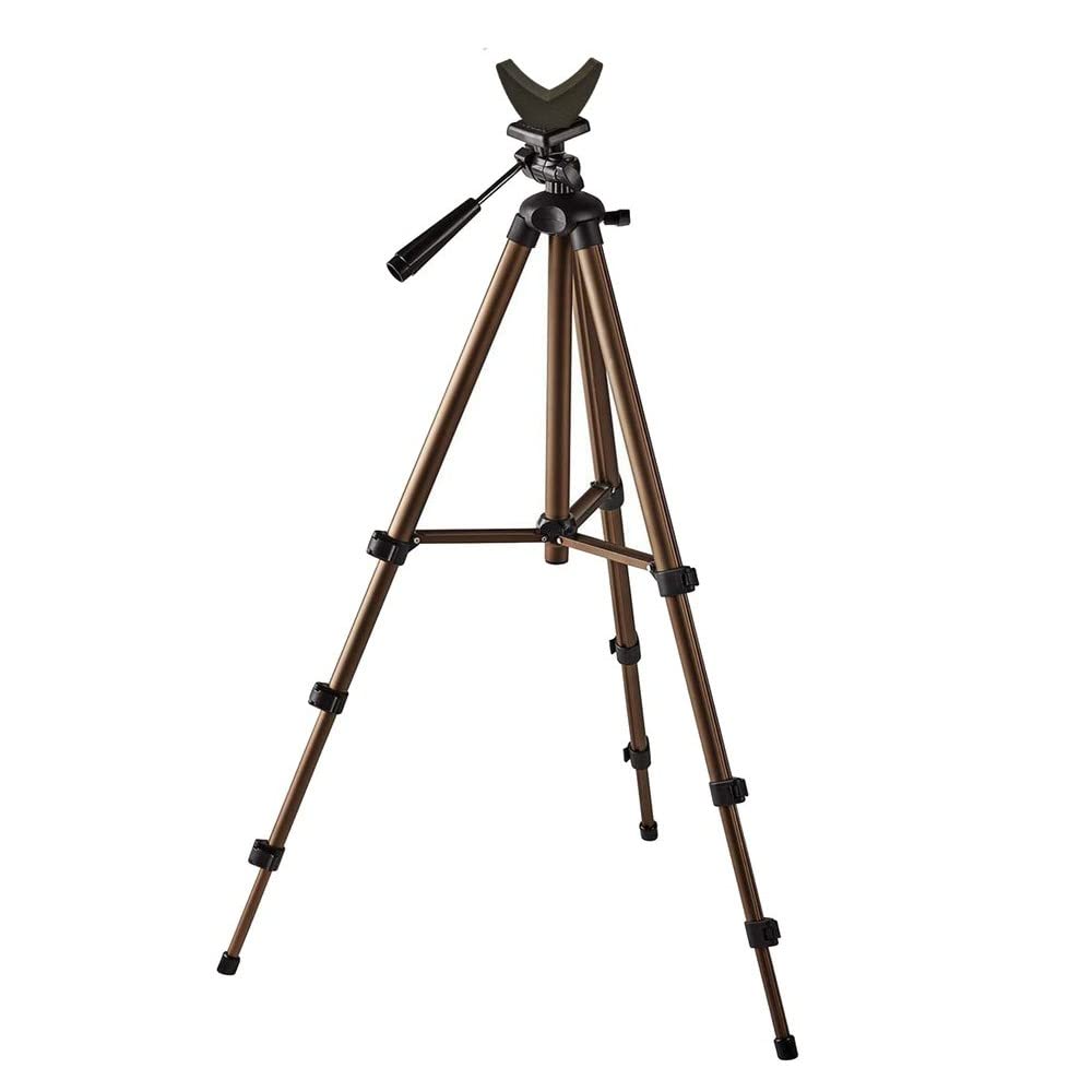 TronicXL 134cm Stativ + Auflage Gewehrstativ I Gewehr I Gewehrauflage Stativ Dreibein 1/4 Zoll Adapter für Gewehre Waffen Ständer